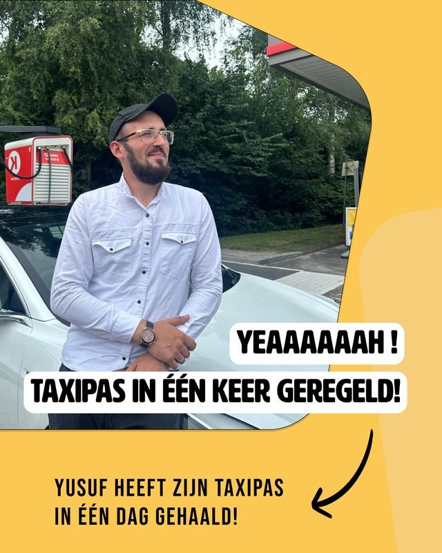 Yusuf heeft zijn taxipas in één dag gehaald bij Sneltaxipashalen.nl